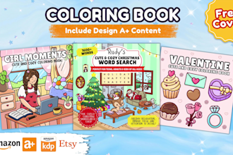 draw bold and easy coloring pages kids and adults for KDP
