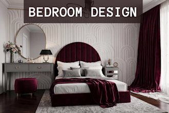 create a modern and cozy bedroom interior design