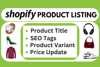do shopify listing, shopify product listing, shopify product upload, shopify