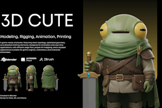 design cute 3d character, animal, mascot, and toy model
