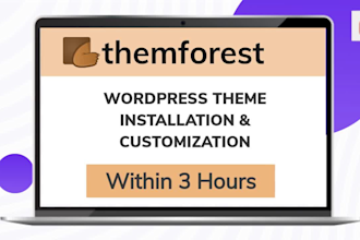 do themeforest wordpress theme installation and customization