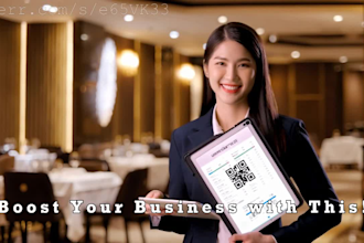 make a restaurant qr code marketing form for promotions