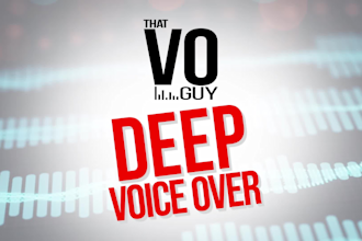 record a deep american male voice over