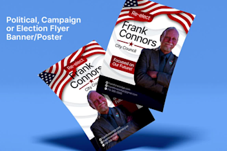 design political campaign ad, election flyer, poster, banner