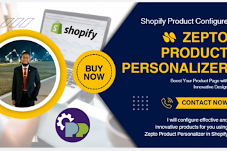 configure product on shopify using zepto product personalizer