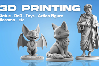 sculpt 3d model, toys, action figure, or statue and character for 3d printing