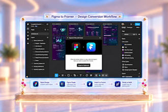design futuristic animated high converting framer ai saas website