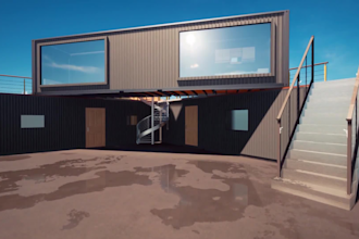 render shipping container projects