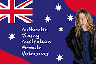 do an authentic young australian female voice