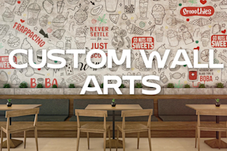 do doodle, mural, wall art for home, office and restaurant