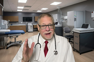 deliver a medical doctor spokesperson or ugc video senior male actor