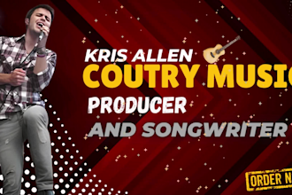 be your vocal singer songwriter for your custom country song