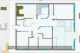 be your architect, draftsman for house plans, autocad 2d floor plan