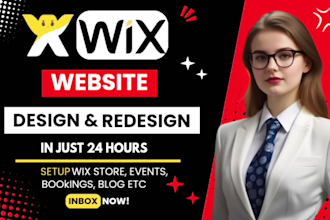 provide wix website redesign, wix website design, wix website