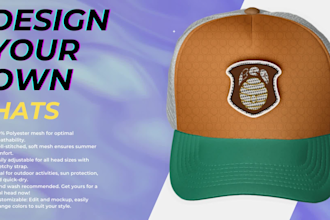 design your custom hat cap, beanies, and hoodie mockup