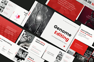 design medical, educational, scientific research ppt, video with voiceover
