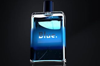 render realistic 3d perfume bottle model, cgi fragrance,3d perfume animation