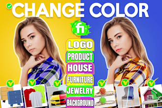 change color photo, logo, product, house recolor correction