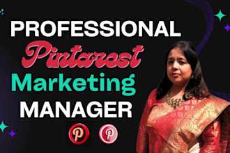 be your professional pinterest marketing manager and content creator