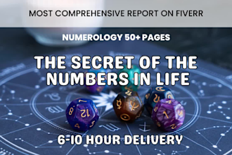 create a detailed numerology report with a 12 month forecast