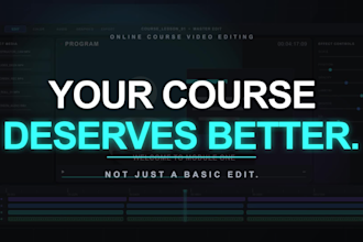 edit professional online course and educational videos