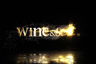 stylish cinematic gold particles animated logo design