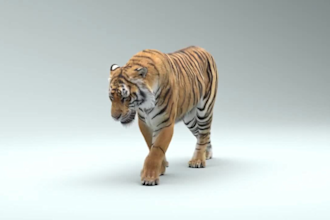 realistic 3d animal animation, 3d cgi animal model, 3d animal animation, vfx