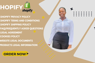 write shopify legal pages privacy policy terms and conditions of service