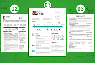 do professional resume design, modern CV design in canva