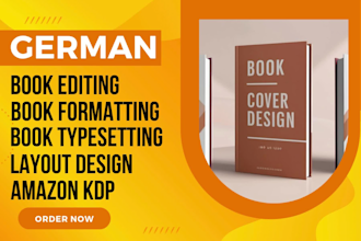 design german book typsetting paperback formatting, book cover for amazon