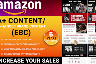 design amazon premium a plus content or ebc to engage your product listings