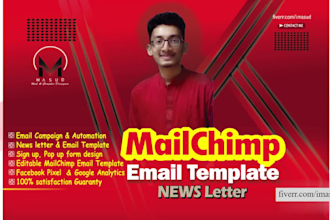 design mailchimp email template newsletter and do automation