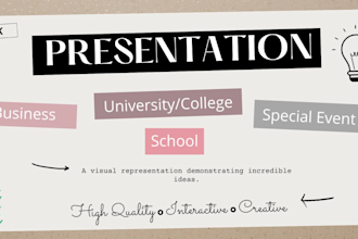 create an expert business and school presentation design