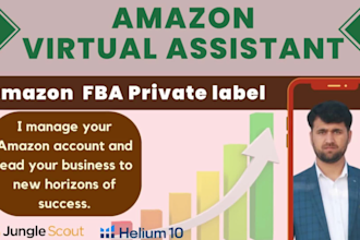 be your amazon account manager fba private label, amazon virtual assistant