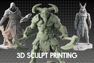 sculpt high quality 3d model for games, toys, 3d printing, and rendering