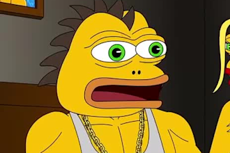 crypto meme video, 2d memecoin animation, meme coin art, 2d meme animation, GIF