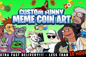 draw custom meme coin art for your website and social media