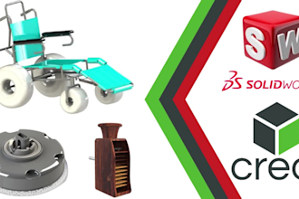 do 3d model design and rendering on solidworks or creo