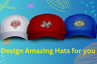 do customize cap hat design with mockup in 24 hours