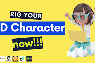 rig a 3d character that can be used in gaming engines or animations