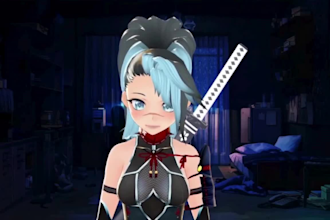 create anime live2d vtuber model for twitch and youtube, vrm, vtube studio