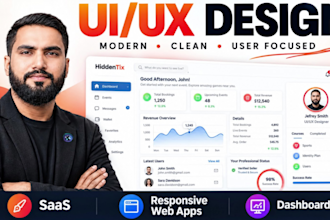 design clean and responsive web app and saas dashboard UI UX
