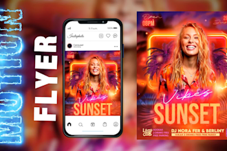 make animated motion flyer or motion posters for events