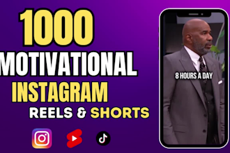 create motivational reels for instagram, youtube shorts and tiktoks