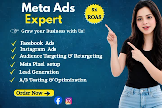 manage facebook ads instagram ads  meta ads for leads and sales