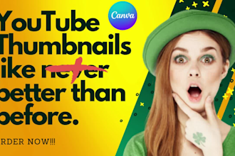 design catchy youtube thumbnails, covers, and banner art