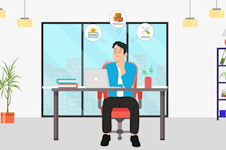 make a modern 2d animated explainers video for your brand
