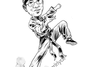 draw custom black and white ilustration