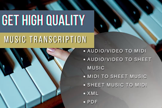 transcribe any song to a midi file or sheet music
