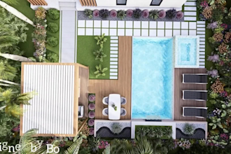 do backyard design, patio, landscape design,3d modeling, front yard design